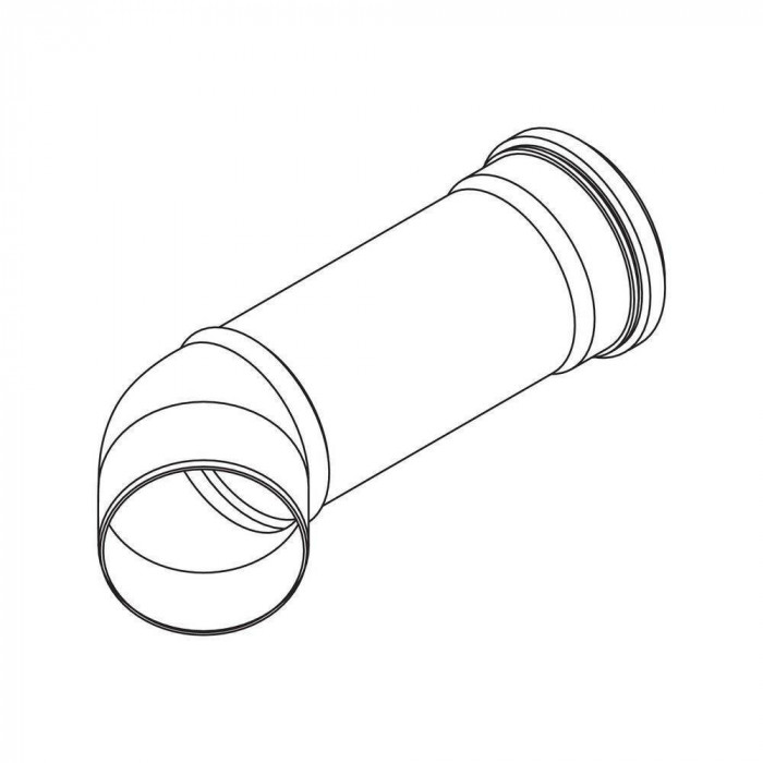 Отвод REHAU для упрощенной установки противопожарных манжет под потолком диаметром 75 на 45° (11230561002)