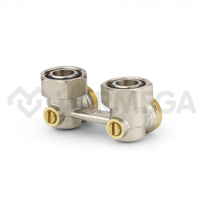 Узел нижнего подключения Varmega VM14011 3/4", угловой, для двухтрубных систем