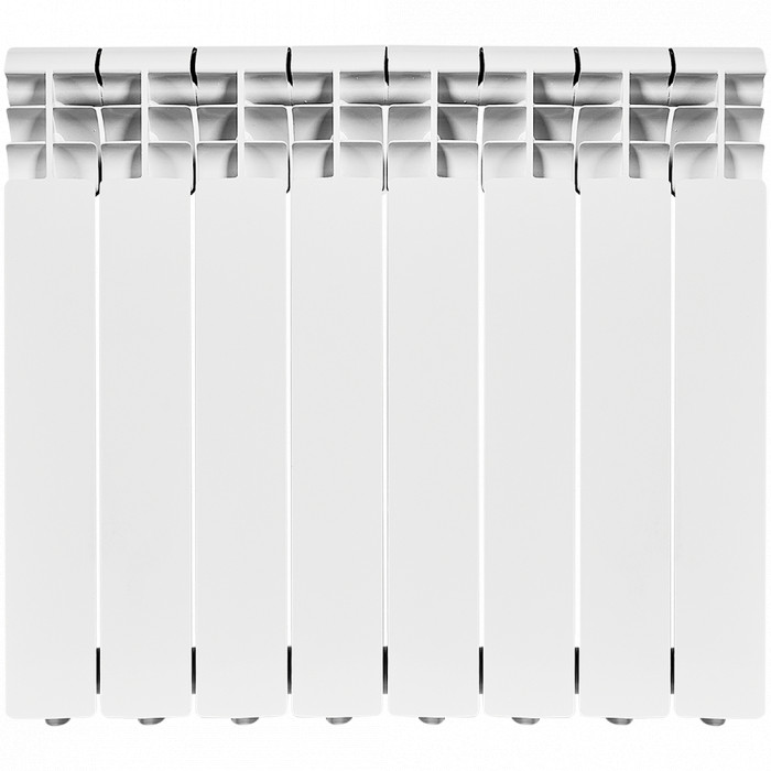 Биметаллический радиатор ROMMER Profi BM 500, 8 секций, боковое подключение, белый