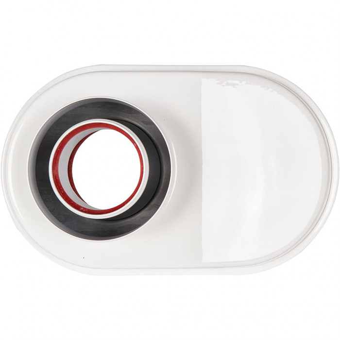 ROMMER RCA-8080-210002 Адаптер моноблочный для перехода на двухтрубную систему 80/80 (Baxi (кроме ECO Nova/Classic), Viessmann, Kiturami, Mizudo, Beretta, Oasis, Wolf, Haier, DeDietrich) в комплекте хомут