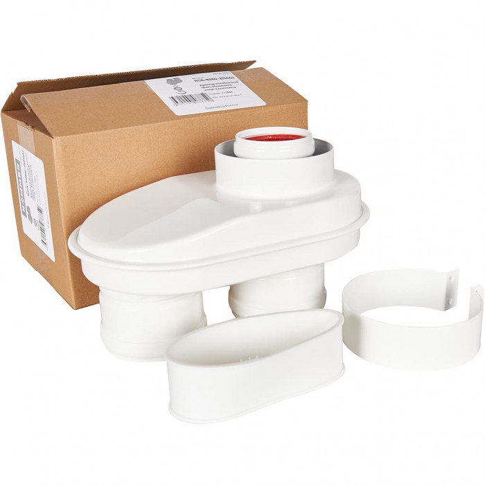 ROMMER RCA-8080-210002 Адаптер моноблочный для перехода на двухтрубную систему 80/80 (Baxi (кроме ECO Nova/Classic), Viessmann, Kiturami, Mizudo, Beretta, Oasis, Wolf, Haier, DeDietrich) в комплекте хомут