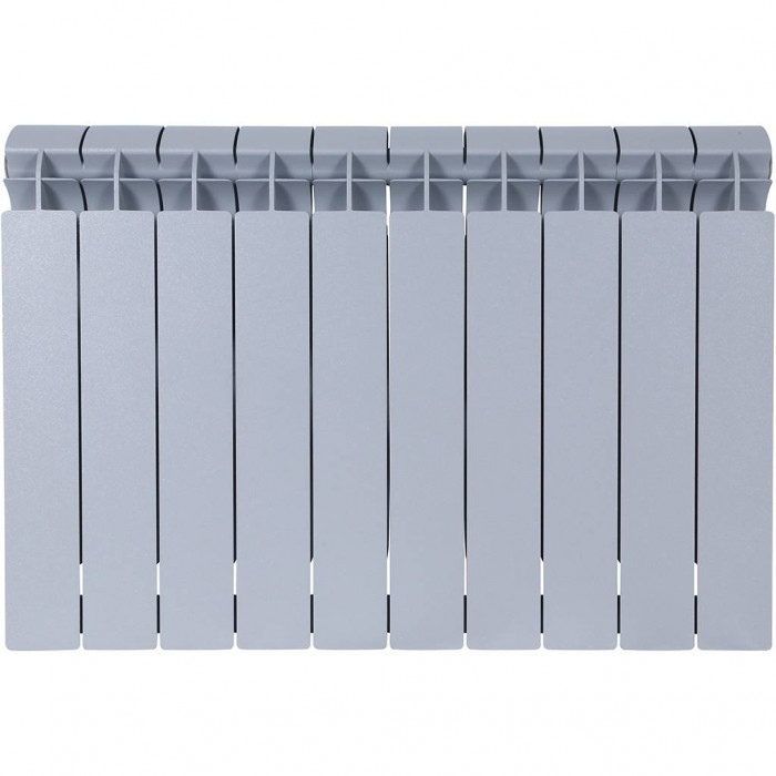Биметаллический радиатор Global STYLE PLUS 500, 10 секций, боковое подключение, серый