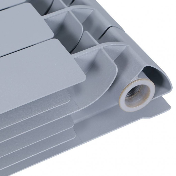 Биметаллический радиатор Global STYLE PLUS 500, 10 секций, боковое подключение, серый