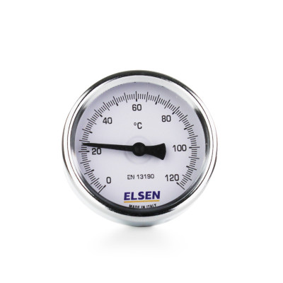 Термометр биметаллический осевой, диаметр корпуса 63 мм, присоединение резьбовое В 1/2&quot;