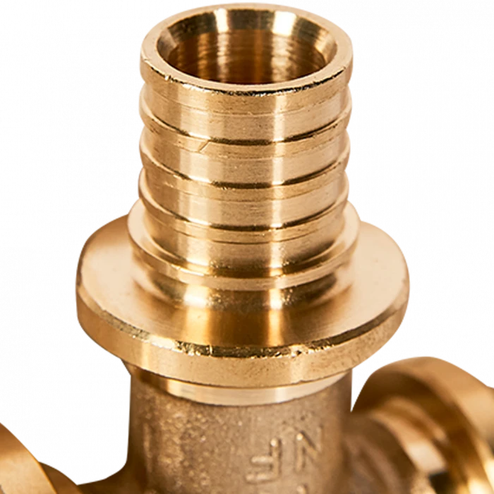 Тройник REHAU с уменьшенным боковым и торцевым проходами 25-16-20 MX для труб из сшитого полиэтилена аксиальный