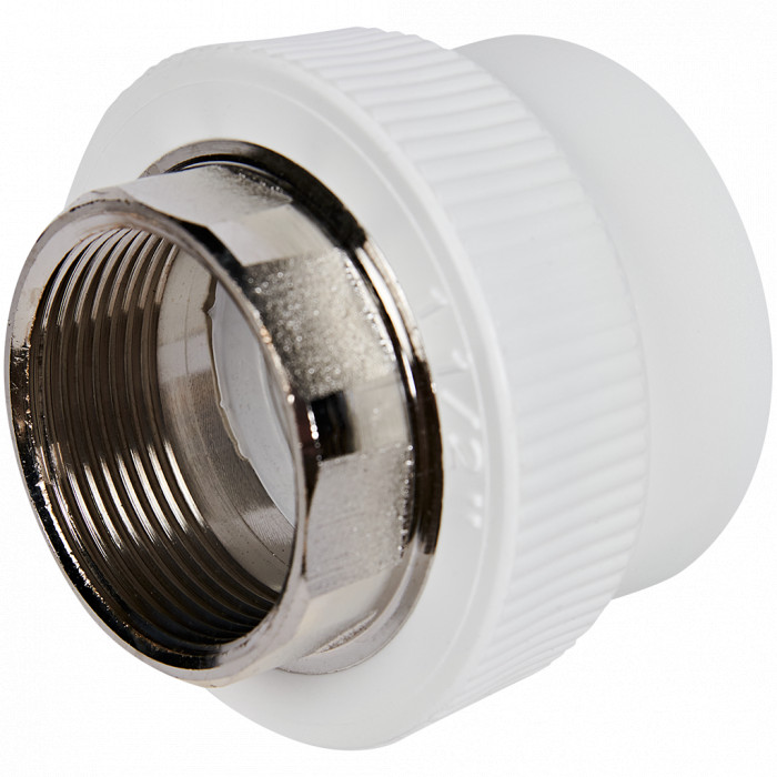 Pro Aqua PA22522P Pro Aqua d= 50-1.1/2 PP-R Муфта комбинированная под ключ ВР Белая