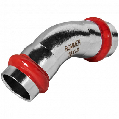 ROMMER RSS-0005-000018 ROMMER Угольник 45°-ВПр, 18, из нержавеющей стали прессовой