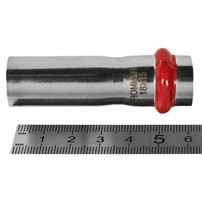 ROMMER RSS-0020-001815 Муфта переходная-НПр, 18х15, из нержавеющей стали прессовой