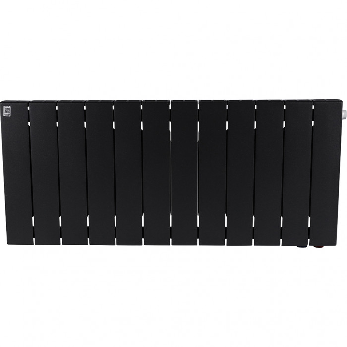 Биметаллический радиатор RIFAR SUPReMO VENTIL 350, 12 секций, нижнее правое подключение, черный