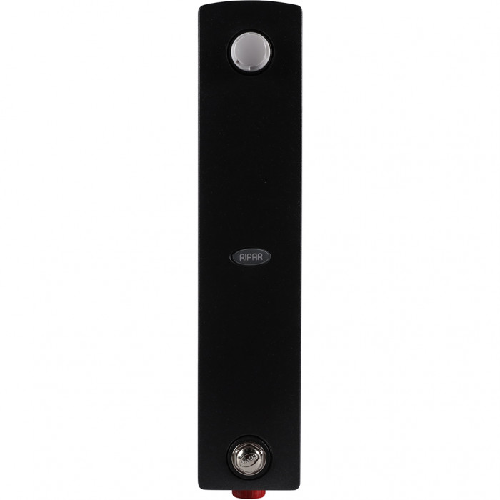 Биметаллический радиатор RIFAR SUPReMO VENTIL 350, 12 секций, нижнее правое подключение, черный