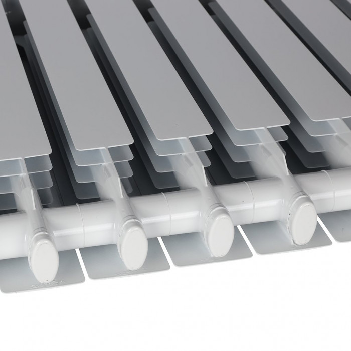 Алюминиевый радиатор STOUT ALPHA 500, 12 секций, боковое подключение, белый