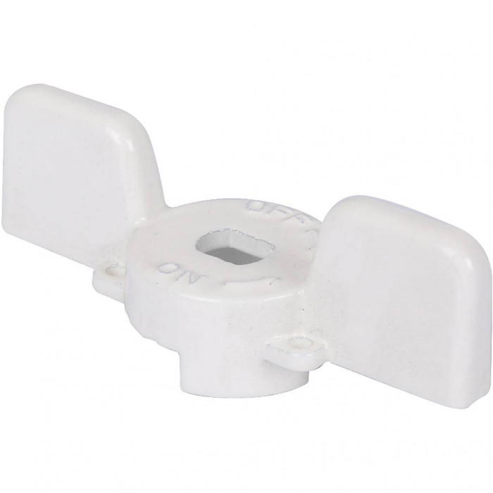 STOUT Ручка-бабочка для шарового крана STOUT 1"- 1 1/4" (Белая)