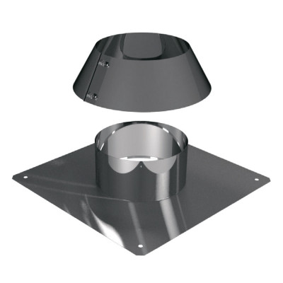 Крышка невентилируемой шахты с юбкой D104, AISI 304 (Вулкан)