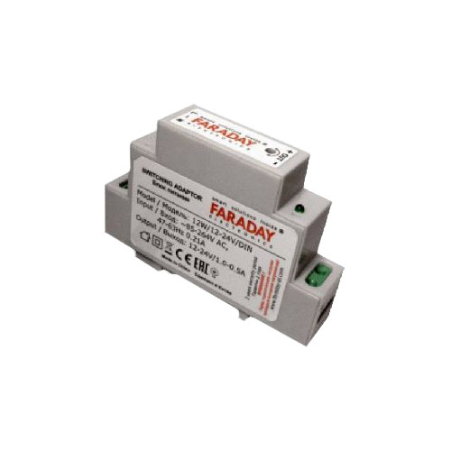 Блок питания с креплением на DIN рейку 12W/12-24V