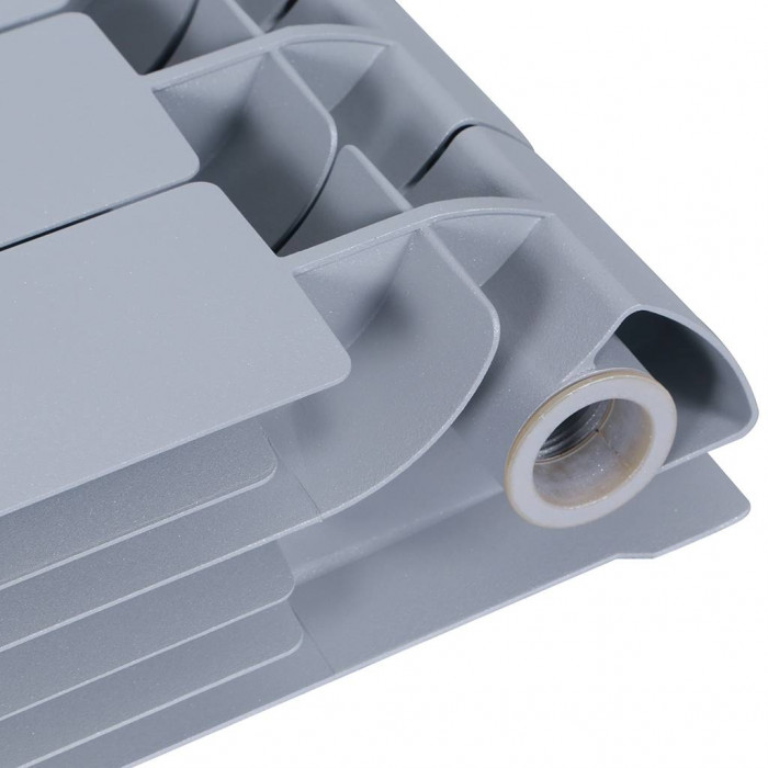 Биметаллический радиатор Global STYLE PLUS 500, 12 секций, боковое подключение, серый