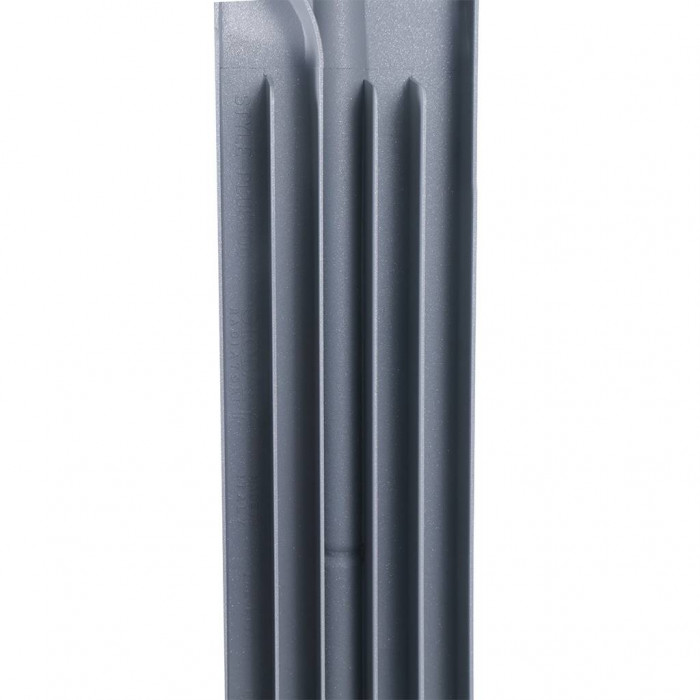 Биметаллический радиатор Global STYLE PLUS 500, 12 секций, боковое подключение, серый