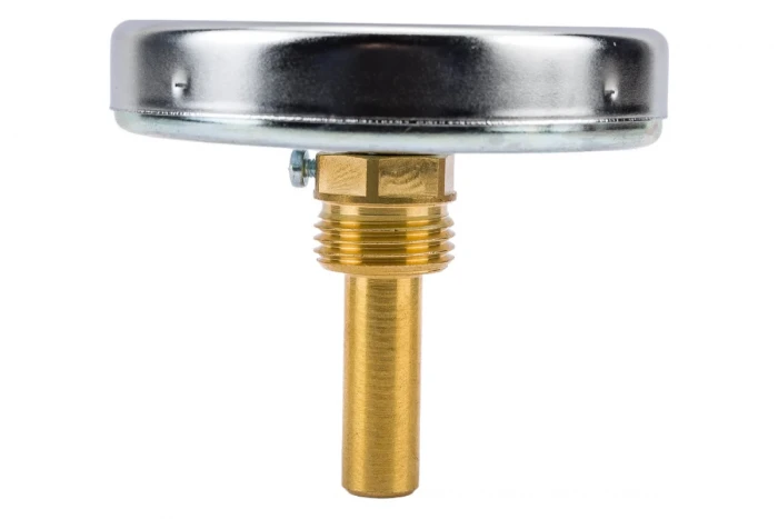 Термометр биметаллический осевой,диаметр корпуса 80 мм, присоединение резьбовое В 1/2"