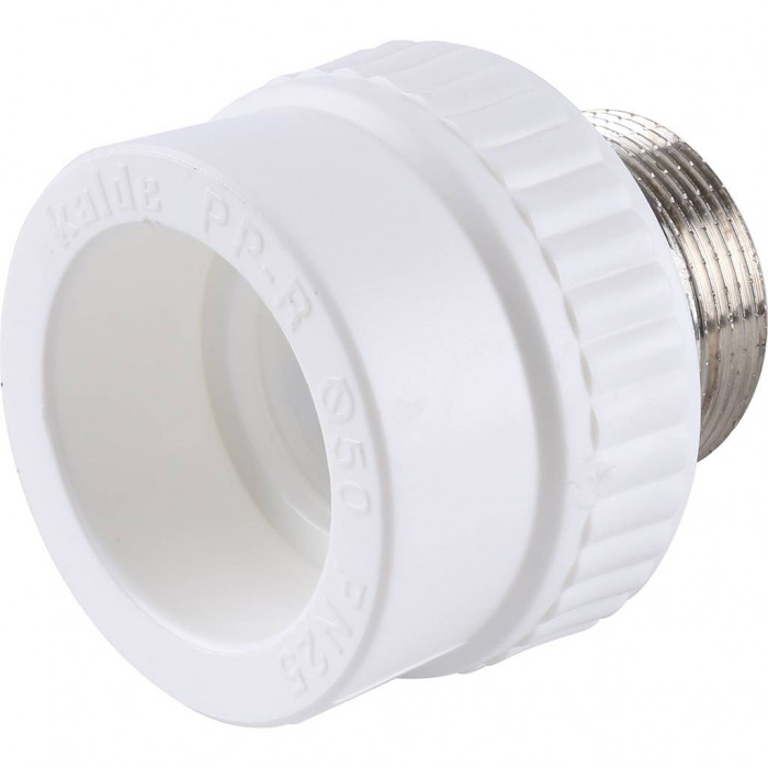 Муфта комбинированная Kalde под шестигранник (наруж. резьба, 50x1 1/2 ) для полипропиленовых труб под сварку