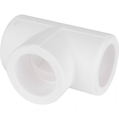 Тройник Kalde d=25 для полипропиленовых труб под сварку (цвет белый)