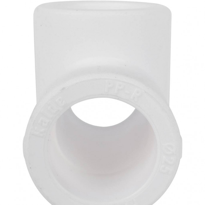 Тройник Kalde d=25 для полипропиленовых труб под сварку (цвет белый)