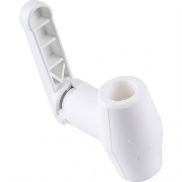 Кран шаровой Kalde d=20 для полипропиленовых труб под штукатурку (цвет белый)