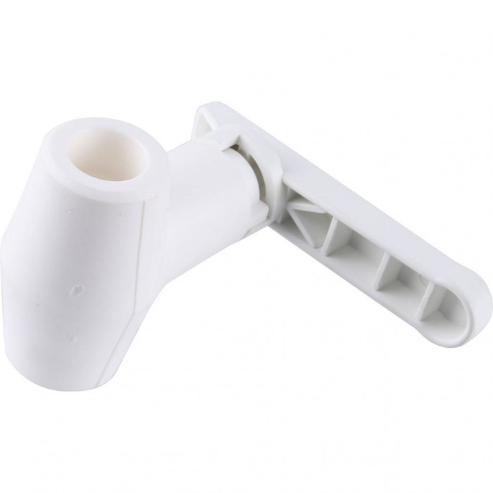 Кран шаровой Kalde d=20 для полипропиленовых труб под штукатурку (цвет белый)