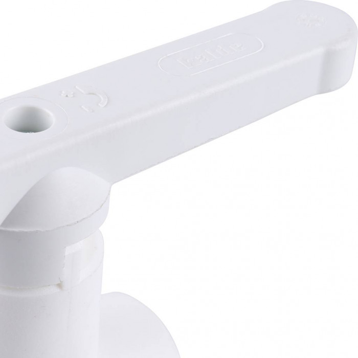 Кран шаровой Kalde d=20 для полипропиленовых труб под штукатурку (цвет белый)