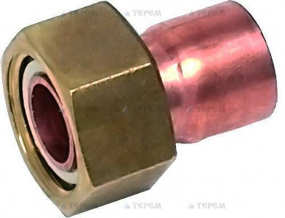 Sanha 5240g 5240g переход ВП-ВР, с накидной гайкой, медь 18х3/4, для медных труб под пайку