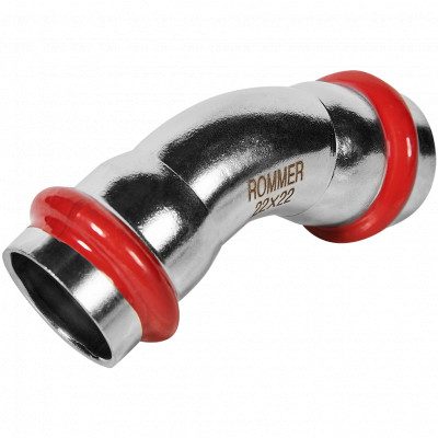 ROMMER RSS-0005-000022 ROMMER Угольник 45°-ВПр, 22, из нержавеющей стали прессовой