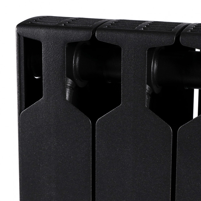 Биметаллический радиатор RIFAR SUPReMO 500, 4 секций, боковое подключение, черный