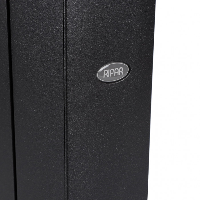 Биметаллический радиатор RIFAR SUPReMO 500, 4 секций, боковое подключение, черный