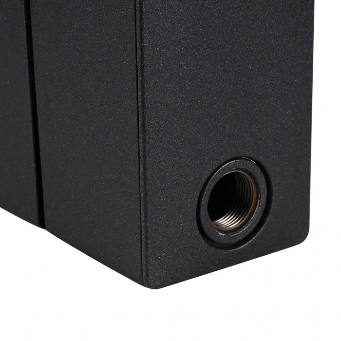 Биметаллический радиатор RIFAR SUPReMO 500, 4 секций, боковое подключение, черный