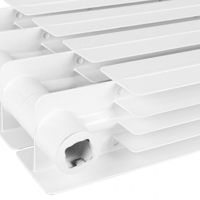 Биметаллический радиатор STOUT STYLE 350, 4 секций, боковое подключение, белый