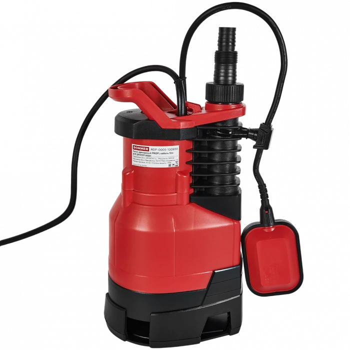 Насос дренажный ROMMER PROFI, кабель 10м, 900 Вт, для грязной воды