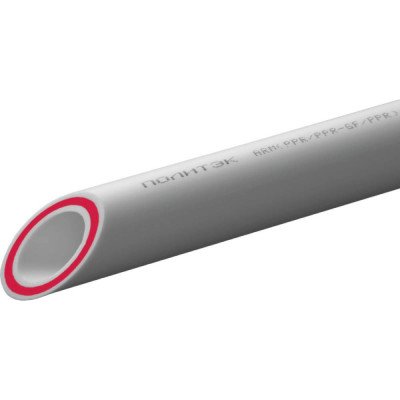 Труба полипропиленовая армированная Политэк d=20x3,4 (PN 25) (стекловолокно) (цвет белый)