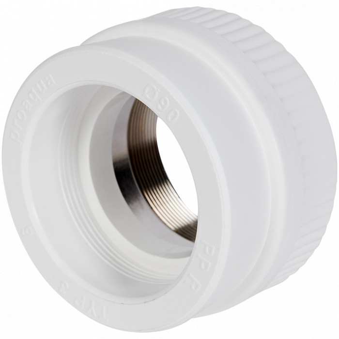 Pro Aqua PA22528 Pro Aqua d= 90-3 PP-R Муфта комбинированная под ключ ВР Белая