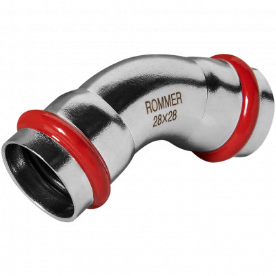 ROMMER RSS-0005-000028 ROMMER Угольник 45°-ВПр, 28, из нержавеющей стали прессовой