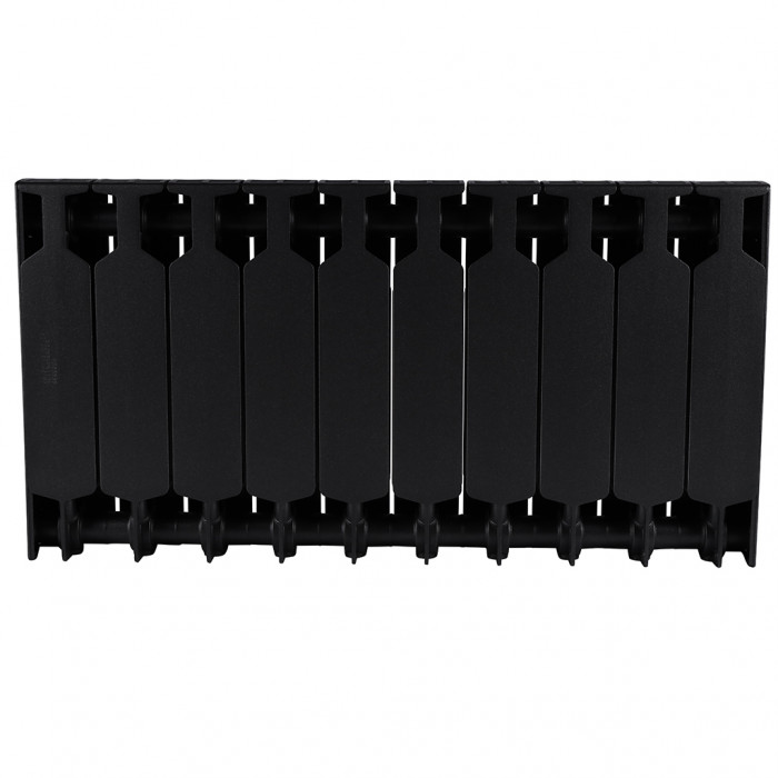 Биметаллический радиатор RIFAR SUPReMO 350, 10 секций, боковое подключение, черный