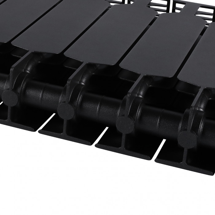 Биметаллический радиатор RIFAR SUPReMO 350, 10 секций, боковое подключение, черный