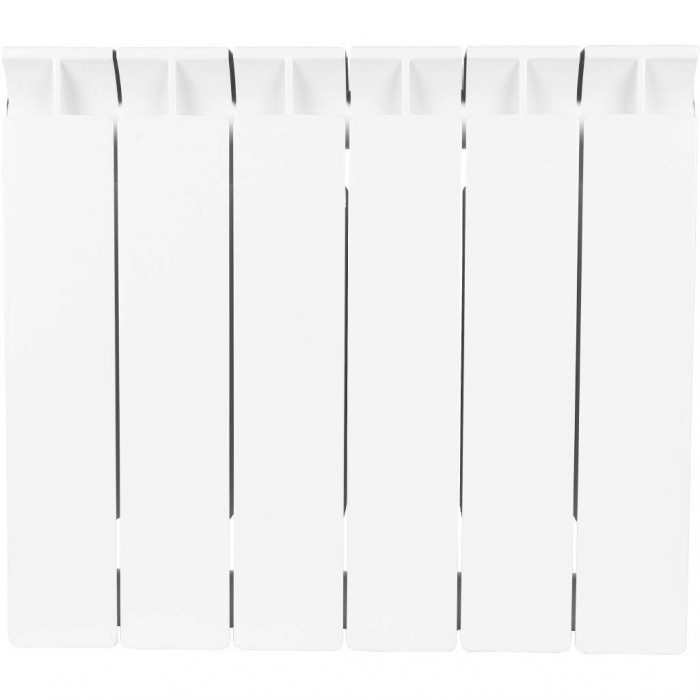 Биметаллический радиатор STOUT STYLE 350, 6 секций, боковое подключение, белый