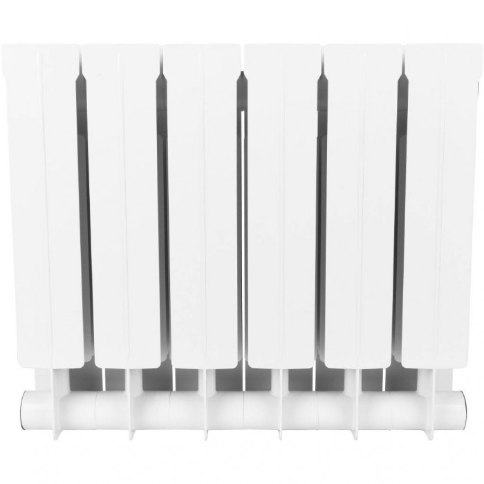 Биметаллический радиатор STOUT STYLE 350, 6 секций, боковое подключение, белый