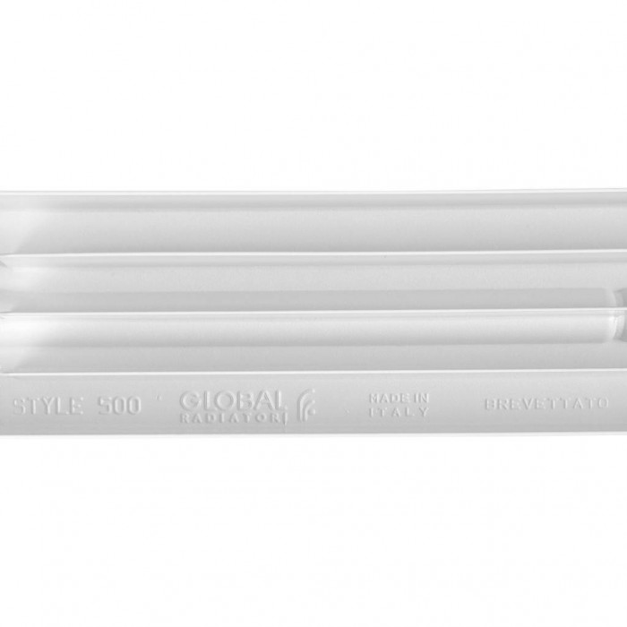 Биметаллический радиатор STOUT STYLE 350, 6 секций, боковое подключение, белый