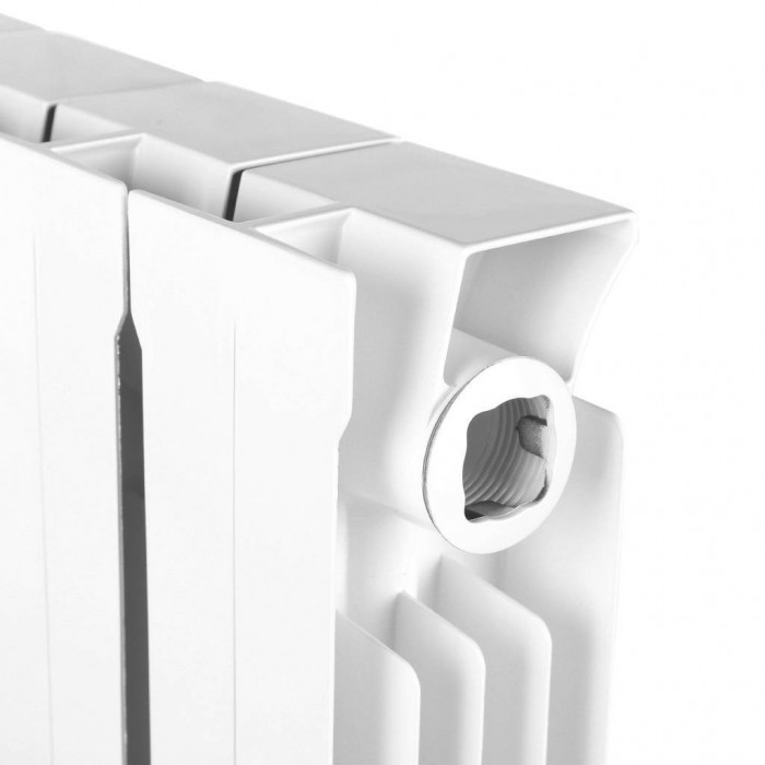 Биметаллический радиатор STOUT STYLE 350, 6 секций, боковое подключение, белый