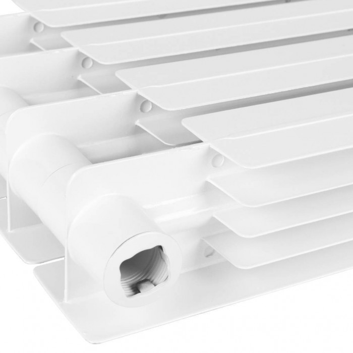 Биметаллический радиатор STOUT STYLE 350, 6 секций, боковое подключение, белый