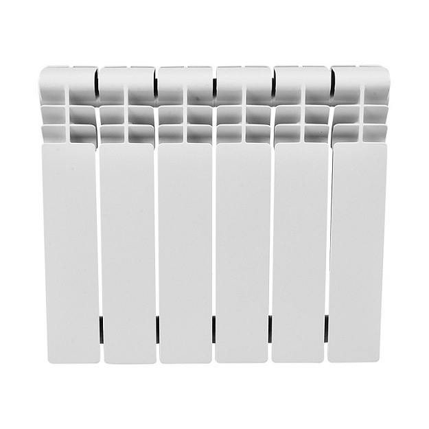 Биметаллический радиатор Smart Install biEasy One 350, 4 секций, боковое подключение, белый