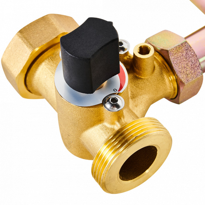 Насосная группа ROMMER RDG-1003 с 3-х ходовым приводным смесителем 1, без насоса левая