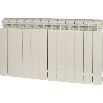 Биметаллический радиатор Global STYLE PLUS 500, 12 секций, боковое подключение, белый