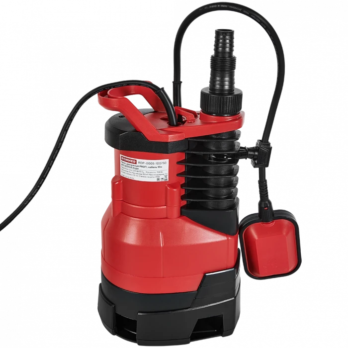 Насос дренажный ROMMER PROFI, кабель 10м, 750 Вт, для грязной воды