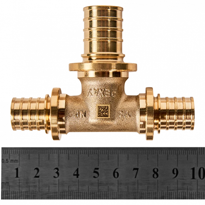 Тройник REHAU с увеличенным боковым проходом 20-25-20 MX для труб из сшитого полиэтилена аксиальный