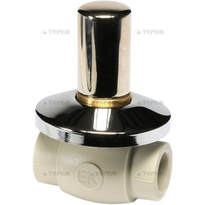 Ekoplastik ППР шаровой кран под штукатурку с метал. крышкой 25
